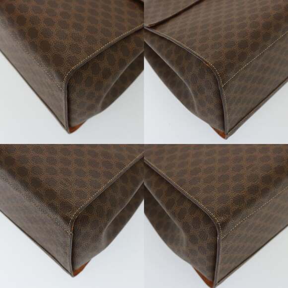 CELINE Macadam Canvas Hand Bag Pvc Brown - Picture 10 of 13